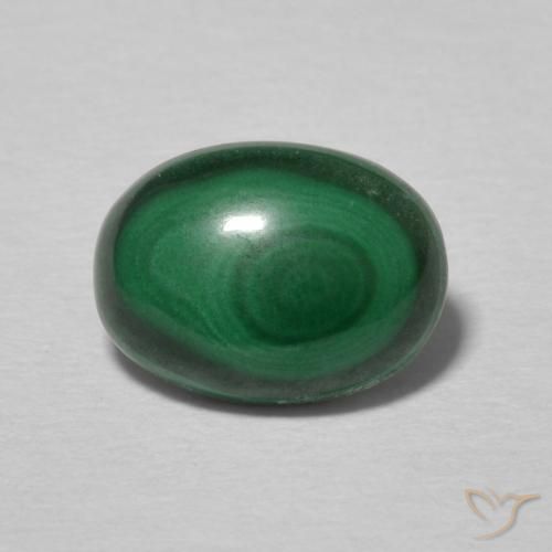 2.21ct Natürlicher Vielfarbig-grün Malachit, Oval, Lichtundurchlässig