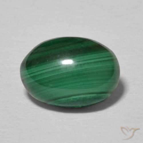 2.36ct Natürlicher dunkelgrün Malachit, Oval, Lichtundurchlässig