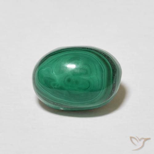 3.70ct Natürlicher Vielfarbig-grün Malachit, Oval, Lichtundurchlässig