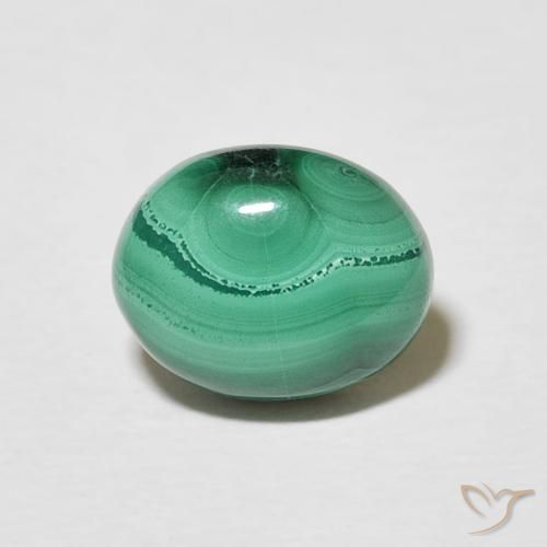 3.72ct Natürlicher Vielfarbig-grün Malachit, Oval, Lichtundurchlässig