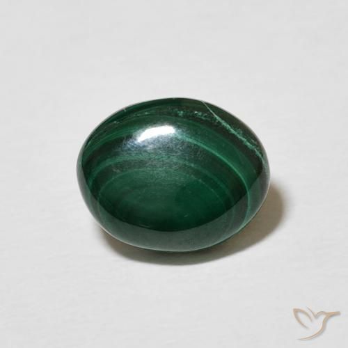 3.10ct Natürlicher dunkelgrün Malachit, Oval, Lichtundurchlässig