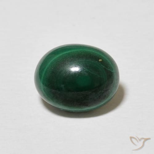 2.91ct Natürlicher dunkelgrün Malachit, Oval, Lichtundurchlässig