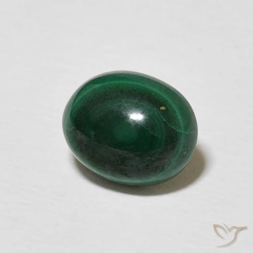 9,17 ctw natürlicher dunkelgrün Malachit, Oval, Lichtundurchlässig