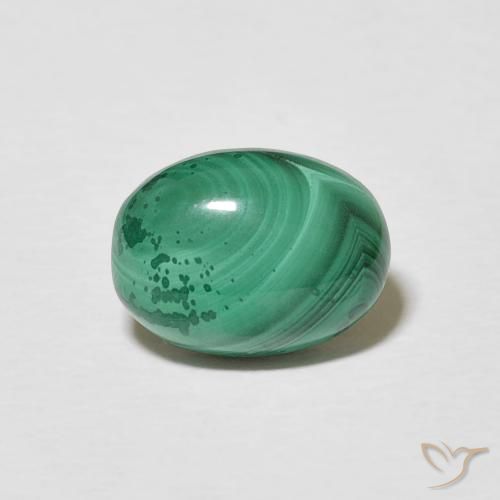 3.64ct Natürlicher Vielfarbig-grün Malachit, Oval, Lichtundurchlässig