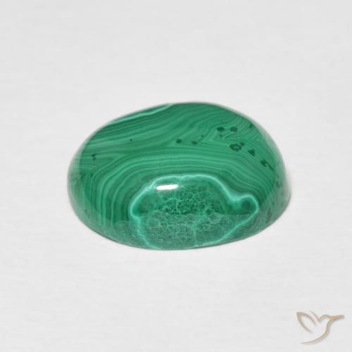 4,33 ctw natürlicher grüner Malachit, Oval Schliff, Lichtundurchlässig