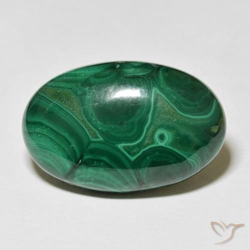 46.88ct Natürlicher dunkelgrün Malachit, Oval, Lichtundurchlässig