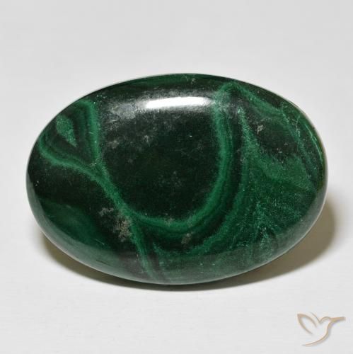 79.08ct Natürlicher dunkelgrün Malachit, Oval, Lichtundurchlässig