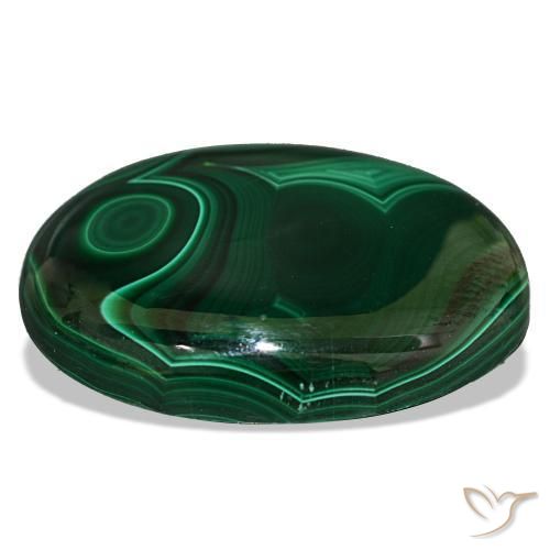 53,10 ctw natürlicher grüner Malachit, Oval Schliff, Lichtundurchlässig