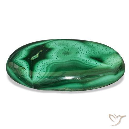 27,87 ctw natürlicher grüner Malachit, Oval Schliff, Lichtundurchlässig