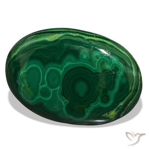39,63 ctw natürlicher grüner Malachit, Oval Schliff, Lichtundurchlässig
