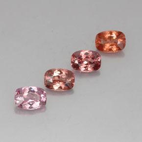 4,57 ct natürliche mehrfarbiger Malaya-Granat-Edelsteine, Kissenschliff, VVS-VS