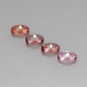 4,57 ct natürliche mehrfarbiger Malaya-Granat-Edelsteine, Kissenschliff, VVS-VS