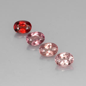 4,84 ct natürliche mehrfarbiger Malaya-Granat-Edelsteine, Oval Schliff, VVS-VS