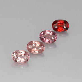 4,84 ct natürliche mehrfarbiger Malaya-Granat-Edelsteine, Oval Schliff, VVS-VS