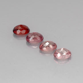 4,84 ct natürliche mehrfarbiger Malaya-Granat-Edelsteine, Oval Schliff, VVS-VS