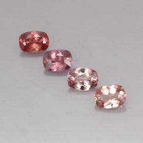 4,31 ct natürliche mehrfarbiger Malaya-Granat-Edelsteine, Kissenschliff, VVS-VS