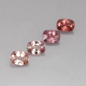 4,31 ct natürliche mehrfarbiger Malaya-Granat-Edelsteine, Kissenschliff, VVS-VS