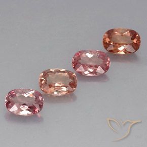 3.85 ct natürliche orange-rosa Malaya-Granat-Edelsteine, Kissenschliff, VVS-VS
