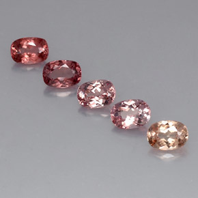 5,41 ct natürliche mehrfarbiger Malaya-Granat-Edelsteine, Oval Schliff, VVS-VS