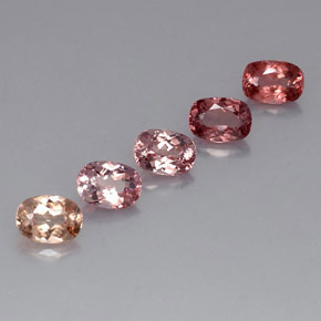 5,41 ct natürliche mehrfarbiger Malaya-Granat-Edelsteine, Oval Schliff, VVS-VS