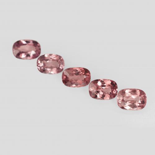 5.43 ct natürliche hellrosa Malaya-Granat-Edelsteine, Kissen, VVS-VS