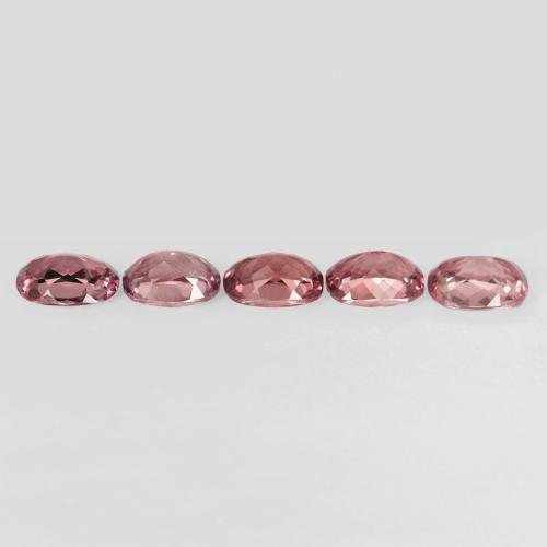 5.43 ct natürliche hellrosa Malaya-Granat-Edelsteine, Kissen, VVS-VS