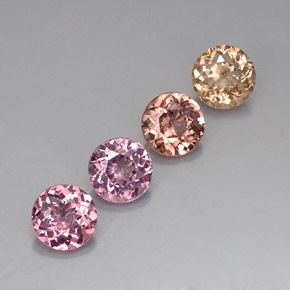 3,80 ct natürliche mehrfarbiger Malaya-Granat-Edelsteine, Rundschliff, VVS-VS