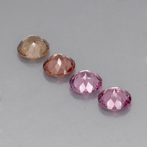 3,80 ct natürliche mehrfarbiger Malaya-Granat-Edelsteine, Rundschliff, VVS-VS