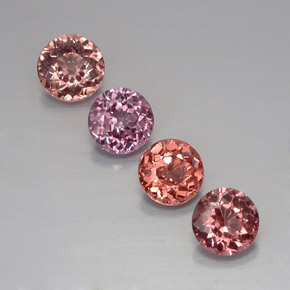  ct natürliche Mehrfarbig Malaya-Granat-Edelsteine, Rund Schliff, VVS-VS