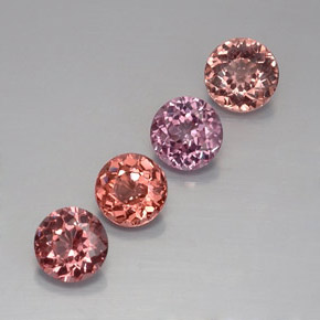  ct natürliche Mehrfarbig Malaya-Granat-Edelsteine, Rund Schliff, VVS-VS