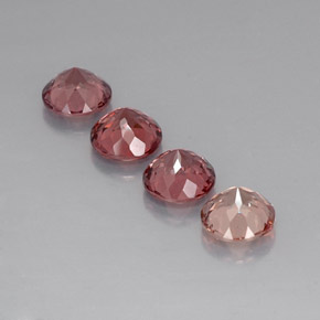 4.74 ct natürliche Mehrfarbig Malaya-Granat-Edelsteine, Rund Schliff, VVS-VS