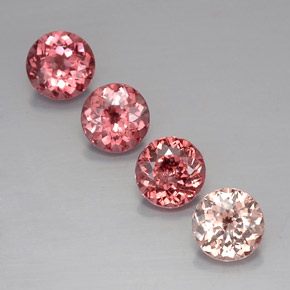 4,90 ct natürliche mehrfarbiger Malaya-Granat-Edelsteine, Rundschliff, VVS-VS