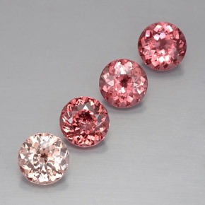 4,90 ct natürliche mehrfarbiger Malaya-Granat-Edelsteine, Rundschliff, VVS-VS