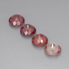 4,90 ct natürliche mehrfarbiger Malaya-Granat-Edelsteine, Rundschliff, VVS-VS