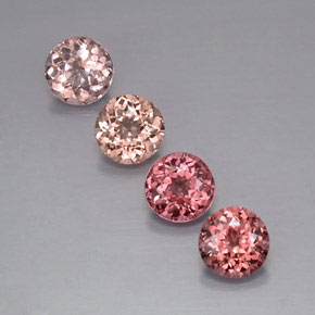 4,10 ct natürliche mehrfarbiger Malaya-Granat-Edelsteine, Rundschliff, VVS-VS