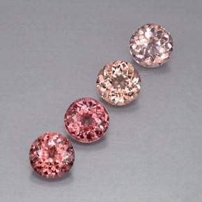4,10 ct natürliche mehrfarbiger Malaya-Granat-Edelsteine, Rundschliff, VVS-VS