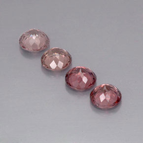 4,10 ct natürliche mehrfarbiger Malaya-Granat-Edelsteine, Rundschliff, VVS-VS