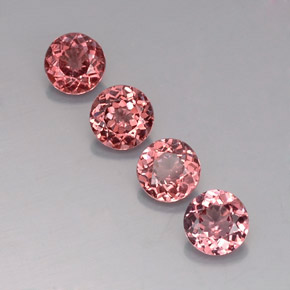 3,88 ct natürliche mehrfarbiger Malaya-Granat-Edelsteine, Rundschliff, VVS-VS