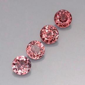 3,88 ct natürliche mehrfarbiger Malaya-Granat-Edelsteine, Rundschliff, VVS-VS