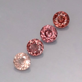 3,36 ct natürliche Mehrfarbig Malaya-Granat-Edelsteine, Rund Schliff, VVS-VS