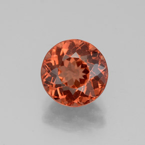 2,50 ctw natürlicher orangefarbener Malaya-Granat, Rundschliff, VS