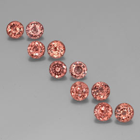 6,08 ct natürliche orangefarbener Malaya-Granat-Edelsteine, Rundschliff, VS