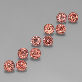 6,08 ct natürliche orangefarbener Malaya-Granat-Edelsteine, Rundschliff, VS