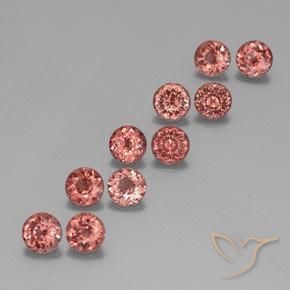 6.11 ct natürliche rose-rosa Malaya-Granat-Edelsteine, Runden, VS
