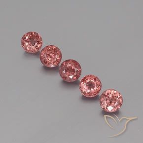 4.58ctw Natürlicher Mittel-Dunkelrosa Malaya-Granat, Runden, VS