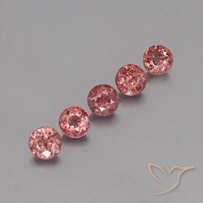 4.58 ct natürliche Mittel-Dunkelrosa Malaya-Granat-Edelsteine, Runden, VS