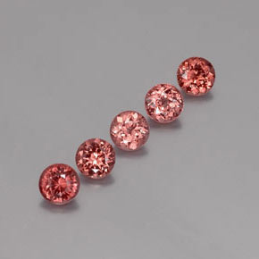 4,16 ct natürliche orangefarbener Malaya-Granat-Edelsteine, Rundschliff, VS