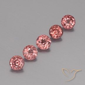 4.07 ct natürliche Dunkelrosa Malaya-Granat-Edelsteine, Runden, VS