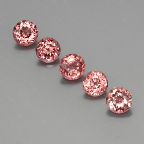 3,92 ct natürliche orangefarbener Malaya-Granat-Edelsteine, Rundschliff, VS