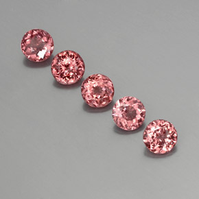  ct natürliche rosa-orange Malaya-Granat-Edelsteine, Rund Schliff, VS